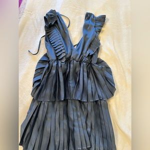 Blue Ruffle Tier Maxi Dress